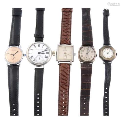 A group of five assorted mechanical watches, to include