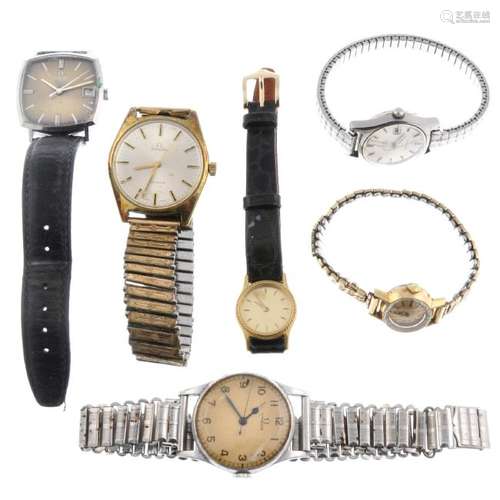 A group of six assorted Omega watches. All recommended