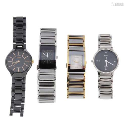 A group of four assorted lady's Rado watches. All