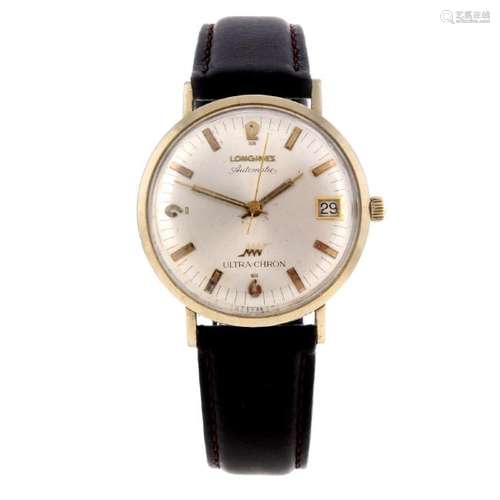 LONGINES - a gentleman's Ultra-Chron wrist watch. Gold