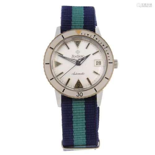 ZODIAC - a gentleman's Sea Wolf wrist watch. Stainless