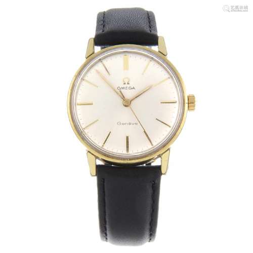 OMEGA - a gentleman's Genève wrist watch. Gold plated