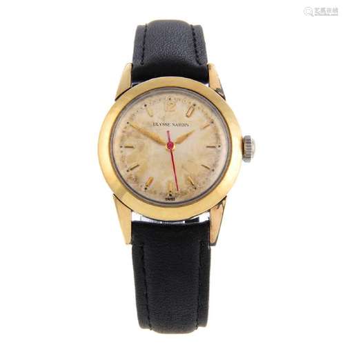 ULYSSE NARDIN - a mid-size wrist watch. Gold plated