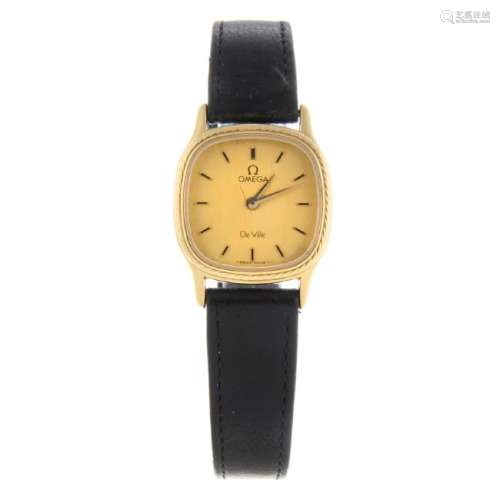 OMEGA - a lady's De Ville wrist watch. Gold plated case