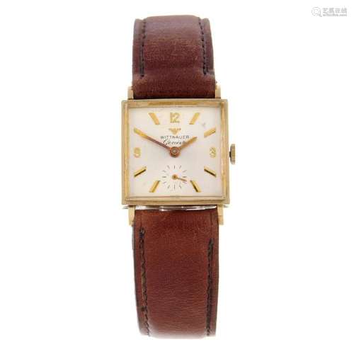 WITTNAUER - a mid-size wrist watch. Gold plated case.