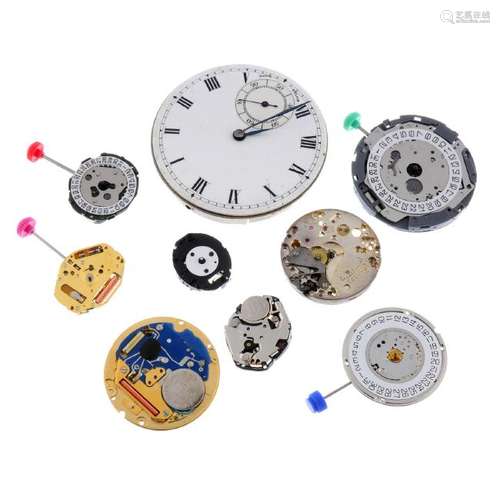 A group of assorted watch movements. All recommended