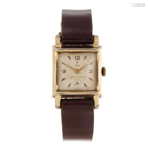 TUDOR - a gentleman's wrist watch. Gold plated case.