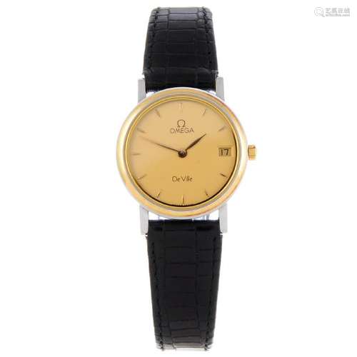 OMEGA - a lady's De Ville wrist watch. Stainless steel