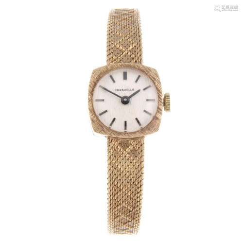 CARAVELLE - a lady's bracelet watch. 9ct yellow gold