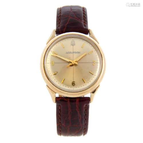 BULOVA - a gentleman's Accutron wrist watch. Gold