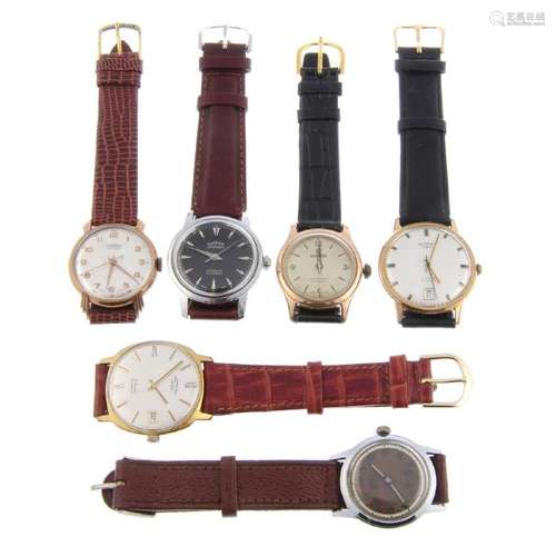 A group of six assorted mechanical watches, to include