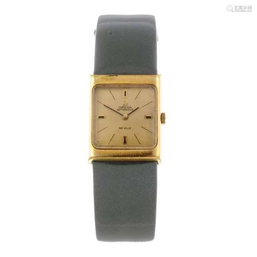 OMEGA - a lady's De Ville wrist watch. Gold plated case