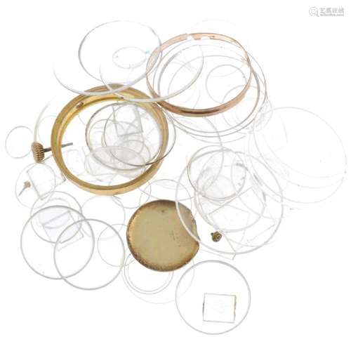 A quantity of assorted watch and pocket watch parts, to