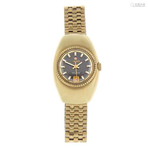 RADO - a lady's Kalaya bracelet watch. Gold plated case