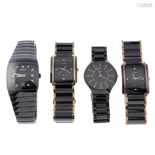 A group of four assorted gentleman's Rado watches. All