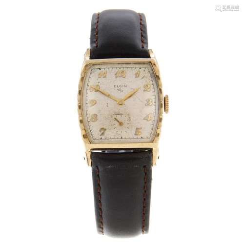 ELGIN - a mid-size wrist watch. Gold plated case with