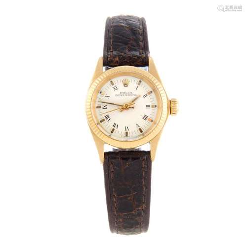 ROLEX - a lady's Oyster Perpetual wrist watch. Circa