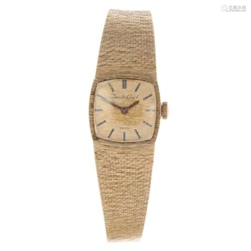 BUECHE GIROD - a lady's bracelet watch. 9ct yellow gold