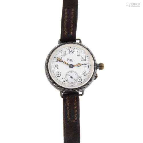 MAPPIN - a trench style watch. Silver case, import