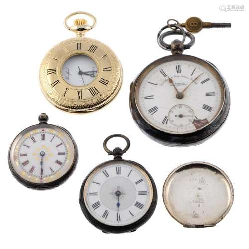 A group of four assorted pocket watches, to include