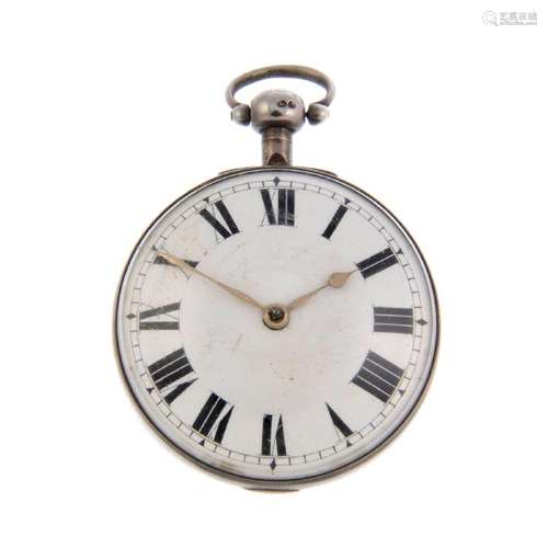 An open face pocket watch by Perigal & Duterrau. Silver