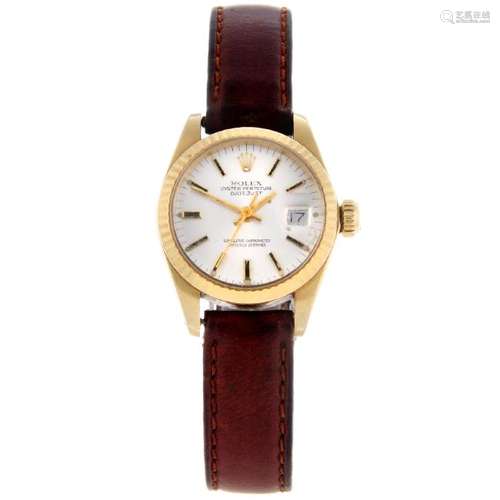 ROLEX - a lady's Oyster Perpetual Datejust wrist watch.