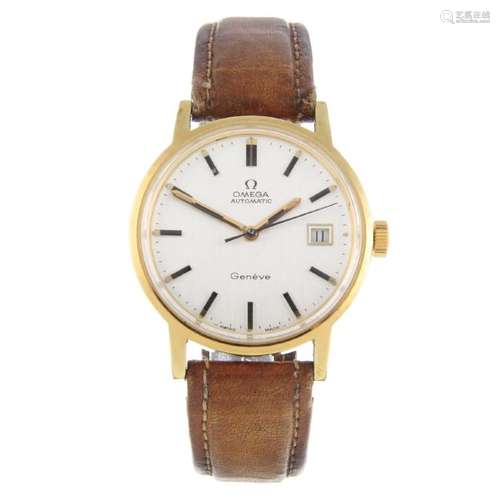 OMEGA - a gentleman's Genève wrist watch. Gold plated