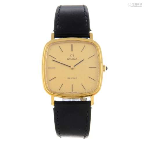 OMEGA - a gentleman's De Ville wrist watch. Gold plated