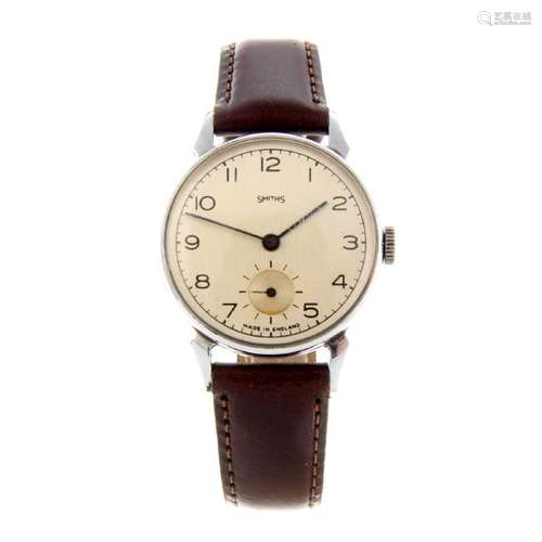 SMITHS - a gentleman's wrist watch. Nickel plated case.