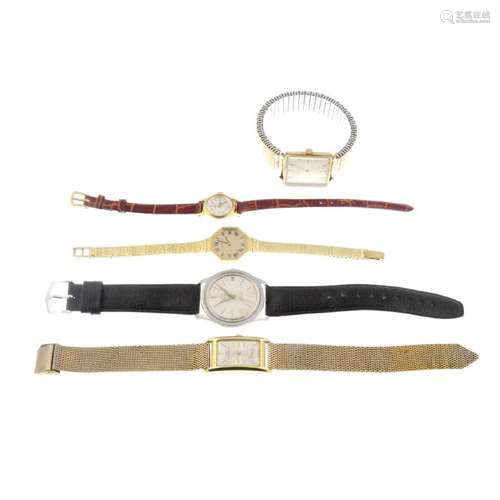 A group of five assorted mechanical watches, to include