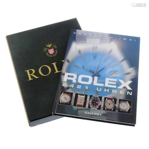 A pair of Rolex books and Rolex booklets, to include