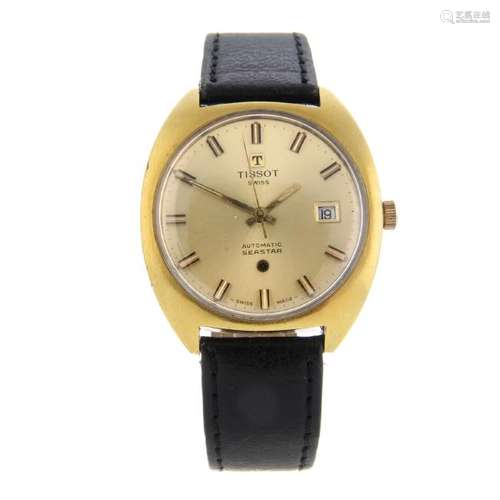 TISSOT - a gentleman's Seastar wrist watch. Gold plated