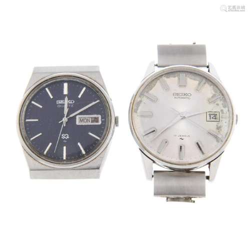 SEIKO - a gentleman's watch head. Stainless steel case.