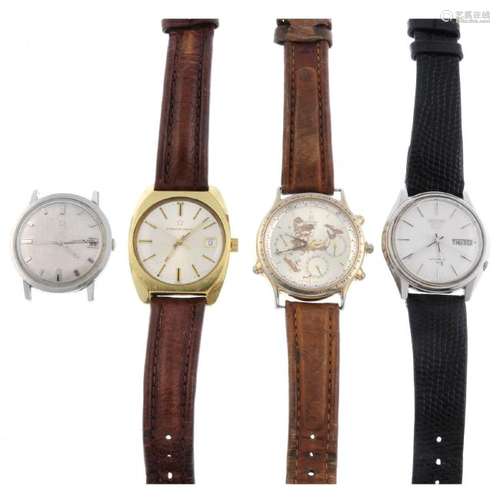 A group of four assorted watches, to include examples