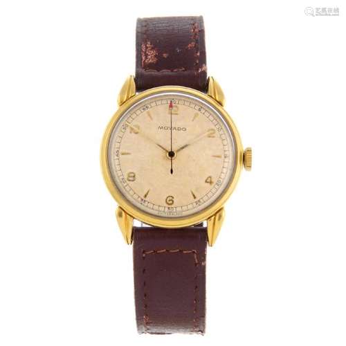 MOVADO - a mid-size wrist watch. Gold plated case with