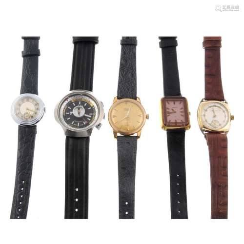 A group of five assorted mechanical watches, to include