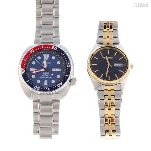 A bag of assorted Seiko watches. All recommended for