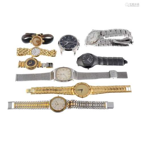 A group of nine assorted watches, to include an example