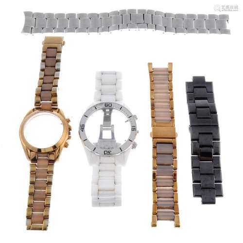 A quantity of assorted watch cases and bracelets, to