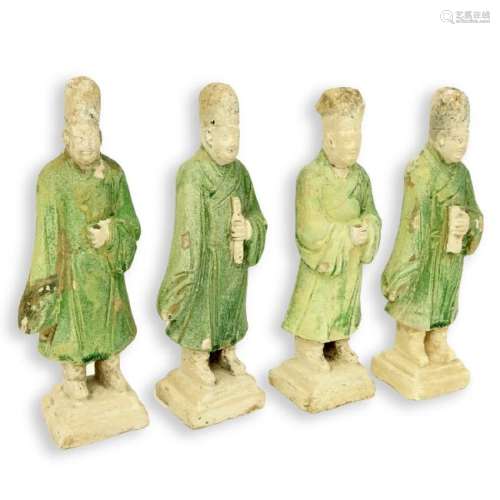4 Chinese Ming (1368-1644 AD) Tomb Pottery Figures