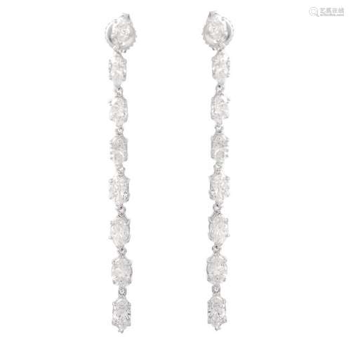 6.0ct Diamond and 14K Gold Earrings