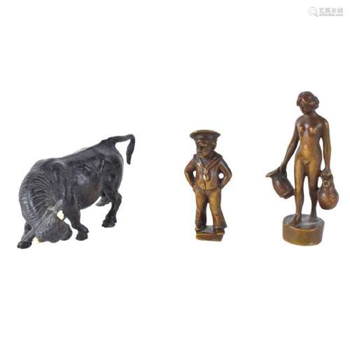 Three Bronze Sculptures