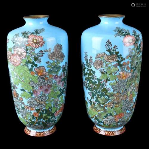 Japanese Cloisonne Vases