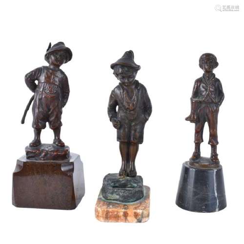 Three Bronze Sculptures