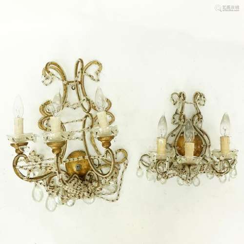 2 Beaded Sconces