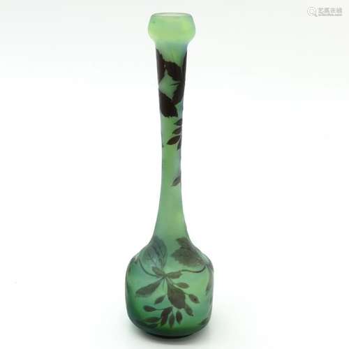 An Art Nouveau Signed Galle Vase Circa 1902