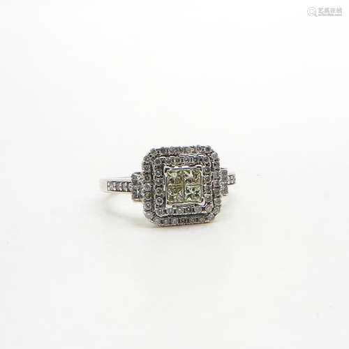 A Ladies 10KWG Diamond Ring