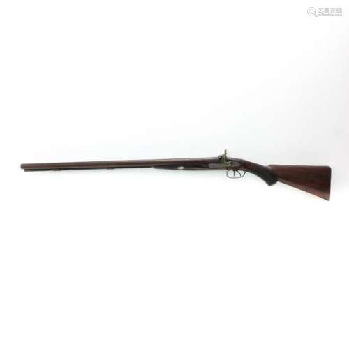 A 19th Century Double Barrel Antique Gun