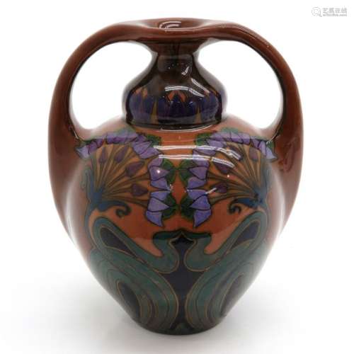 A Rozenburg Baluster Form Pottery Vase 1898