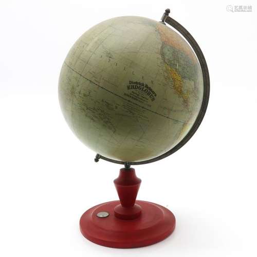 A Dietrich Reimer Erdglobus Globe 1910